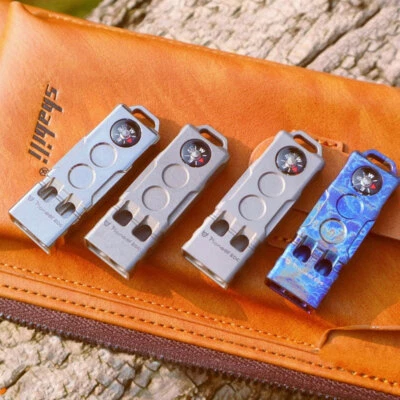 Outdoor Titanium Alloy Survival Safty Whistle Training Warning Tool with Compass