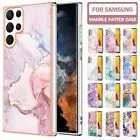 For Samsung S25 S24 S23 S22 S21 20 FE Ultra Case Marble Pattern Shockproof Cover