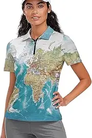 [Gzzxiailg] Womens Short Sleeve Polo Shirt 1/4 Zip Up Stretch T Shirt Casual Quick Dry Athletic Sports Shirt Yoga Workout Tops
