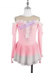 Ice Figure Skating Dress Rhythmic Gymnastics Twirling Competition Costume Women