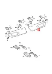NEW VW TOUAREG CR7 DOUBLE SUN VISOR ATACAMA BEIGE 760857552R2WJ ORIGINAL