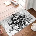 Punk Rock Music Bath Mat Ace Of Spades Doormat Kitchen Carpet Balcony Rug Home