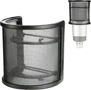 YOUSHARES Mic Pop Filter Windscreen, Microphone Wind Screen Mask Shield with Mounting Clip for Recording, Singing and Home Broadcast Studio