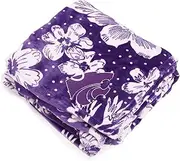 Vera Bradley Collegiate Plush XL Throw Blanket (Multiple Teams Available), Purple/White Rain Garden with Kansas State University