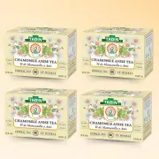 Tadin Chamomile Anise Tea, 24 Tea Bags 0.85 fl oz, Caffeine-Free (4-Pack)