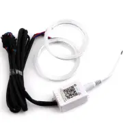 Car Led Lights Headlight RGB APP Bluetooth Eyes Halo Rings Lamp Waterproof (for: Isuzu)