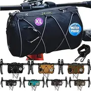 ULAC NEO PORTER COURSIER GT PRO Bicycle Handlebar Bag, Waterproof Bike Front Bag for Road Bike, Mountain Bike, Cycling Travel (Onyx, 3.8L)