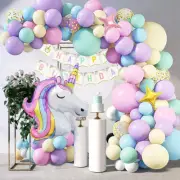 147x Unicorn Garland Arch Kit Balloon Girl Birthday Baby Shower Party Decoration
