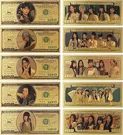 6UH8MB Kpop Merch for NewJeans Limited Edition Gold foil Bookmark Set Collectibles banknotes Gift (5pcsPrinting on 2 Side)