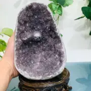 1580g Natural Amethyst Geode Mineral Specimen Crystal Quartz Energy Decoration