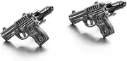 [Longcreek] Pistol Cufflinks for Men, Pistol Cufflinks, Handguns Cuff Links, Black Pistol Shirt Tuxedo Cufflinks, Punk Cufflinks French Cufflinks, Best Man Wedding Cufflinks Gifts