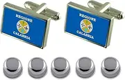 [Select Gifts] Shirt Dress Studs Calabria Region Italy Flag Cufflinks