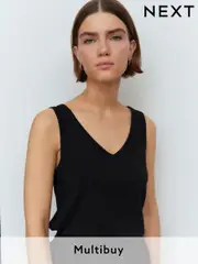 Black Modal Slouch Vest (E59963) | $17