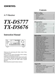 Onkyo TX-DS676 Tuner Owners Manual