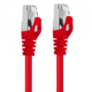 Cruxtec RJ45 Internet CAT7 10GbE SF/FTP 20m Triple Shielding Ethernet Cable Red