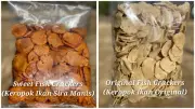 1x COMBO SET Fish Crackers (Original and Sweet Flavour) READY TO EAT