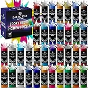BALTIC DAY - 36 Pigment Pastes for Epoxy Resin Set [20g] - Pigment Paste - Opaque Resin Pigment - Epoxy Resin Paste - High Concentrated Pigment Paste for Epoxy Resin & UV Resin - Mica Powder Paste