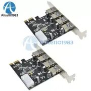 2PCS 4 Port PCI-E to USB 3.0 HUB PCI Express Expansion Card Adapter 5 Gbps Speed