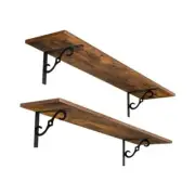Long Wall Shelves, 31.5 Inch Large Floating Shelves Set of 2, Wide Display