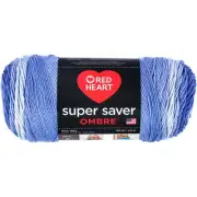 Red Heart Super Saver Ombre Yarn-Baja Blue E305-3963