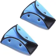 gunhunt 2 PCS Seat Belt Adjuster for Kids, Triangle Seatbelt Adjuster for Adult Children, Auto Shoulder Neck Strap Adjuster, Car Safety Cover Strap Pad (Blue)
