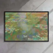 Water Lily Pond (1917–1919) by Claude Monet 36x24-Framed Canvas Print