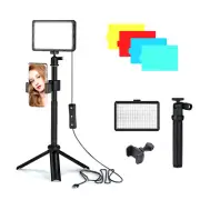 LED Video Light Panel Kit, RGB Filters, Tripod Stand for Photography & Streaming