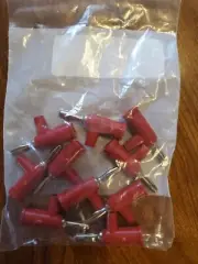 10-Pack Pomona 1825-2 RED Solderless Stackable Banana Plug, 15A