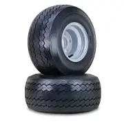 2 WANDA Golf Cart Tire Wheel Assembly 18X8.5-8 4-Ply w/5 Lugs on 4.5" Silver Rim