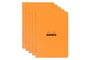 5x Rhodia A4 Cahier Notebook Office Stationery Writing Note Book Ruled Orange