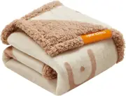 Waterproof Dog Blanket, Sherpa Fleece Pet Blanket for Miniature Dogs and Small D