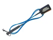 Pacific Vibrations Surfboard Ankle leash 6FT Blue 7mm double swivels 6' Ft