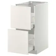 METOD base cb 2 fronts/2 high drawers, white Maximera/Veddinge white, 40x60x80 cm