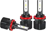 2PCS H4 9003 HB2 LED Fog Light Bulbs - 3000K Yellow, 6000K White & Lemon Green - Daytime Running Lights for Cars(Yellow)