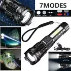 Rechargeable LED Tactical Flashlight Super Bright Torch Light 7 Lighting Color