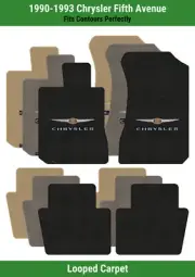 Lloyd Loop Front & Rear Mats for '90-93 Fifth Avenue w/Chrysler w/ Wings 2