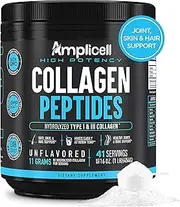 Collagen Peptides - 454g Hydrolyzed Collagen Powder - Type 1 & Type 3 Multi Collagen Protein Powder - Unflavored Collagen Peptides Powder - Collagen Protein Skin, Nails & Hair Supplement - 41 Servings