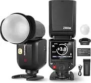 NEEWER Z880-C 76Ws 2.4G TTL Camera Flash Speedlite Compatible with Canon, Diffuser & Adapter, Upgraded UI, Modeling Lamp, TTL/M Quick Switch, GN60 1/8000s HSS 7.2V/3000mAh Battery 600 Full Power Flash
