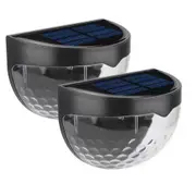 2Pcs Solar Fence Lights Outdoor Solar Deck Lights Solar Step Lights