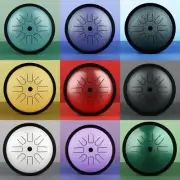 6inch 8 Tones High Treble Notes Partner Mini Drums Steel Tongue Drum C/D Key
