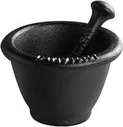 Pestle and Mortar Set Large Cast Iron Mortar and Pestle Set, Black Iron Spice Grinder, Handmade Mortar and Pestle