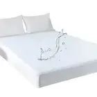 Full Size Mattress Protector Waterproof Smooth Surface Fitted Sheet Style Mat...