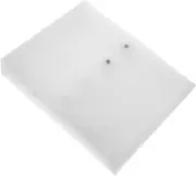 jojofuny 12Pcs Clear Document Folders with Button Design File Bags for Organizing Receipts Magazines and Office Supplies Transparent File Pockets for Easy Access and Management