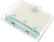 SEWOART Loose-leaf Transparent Binder Note Mini Transparent Writing Pad Scrapbooking Paper Binder Memo Pad Mini Pencils Pocket Journal Binder Covers Desk Mini Binder Blue