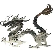 Chinese Dragon 3D Stereoscopic Metal Jigsaw Handmade Assembly Model Ornament.
