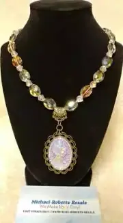 Native American Handmade - Aimee's Amazing Amulets - 18" Cameo Brooch Necklace