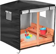 Kasla Sand Box Cover - Waterproof and UV-Resistant, Fits Kids Sandbox with Lid & Wooden Sandbox with Canopy (Cover Only, 48" Wx48 Dx48 H)