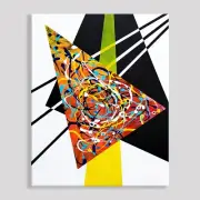 ABSTRACT ART 16" x 20" CANVAS ORIGINAL HAND-PAINTED ARTWORK