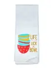 100% Cotton Kitchen Towels Printed with Cute Kitchen Sayings 'Life is Short"