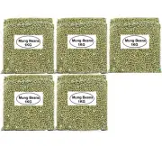 5Kg - 5 Packs x 1kg - Green Mung Beans Moong Beans Sprouts Vegan GF Low GI